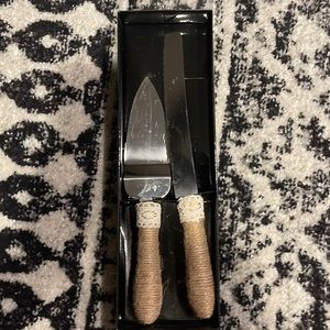 Burlap and Lace Cake Cutter